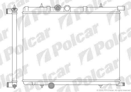 Радиатор охлаждения двигателя Polcar 232708-1