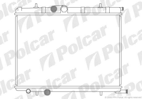 Радиатор охлаждения двигателя Polcar 232708-3