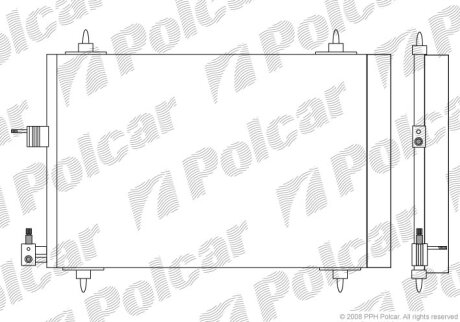 Радиатор кондиционера (Конденсатор) Polcar 2327K8C1