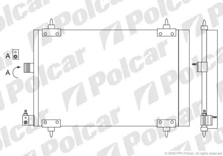 Радиатор кондиционера Polcar 2327K8C2S