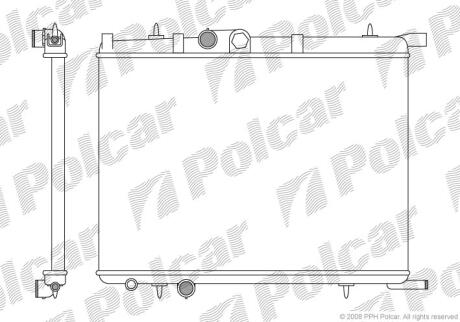 Радиатор охлаждения двигателя Polcar 232808-1