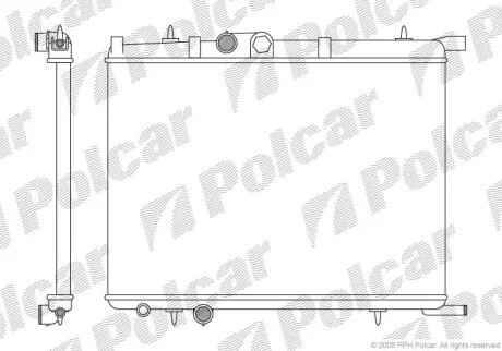 Радиатор охлаждения двигателя Polcar 232808-1
