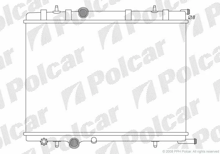 Радиатор охлаждения двигателя Polcar 232808-3 (фото 1)