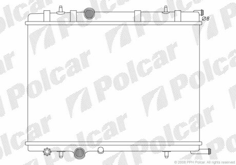 Радиатор охлаждения двигателя Polcar 232808-3
