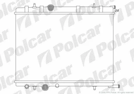Радиатор охлаждения двигателя Polcar 232808-3