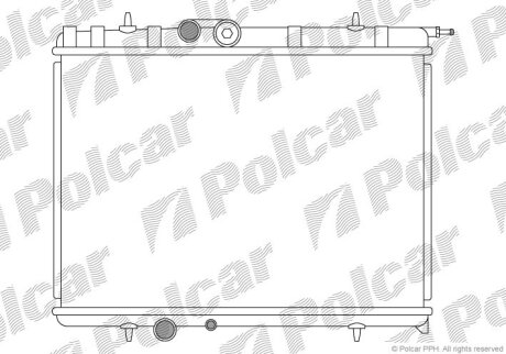 Радиатор охлаждения двигателя Polcar 232808-4