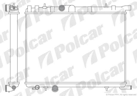 Радиатор охлаждения двигателя Polcar 232808A2