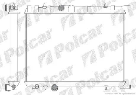 Радиатор охлаждения двигателя Polcar 232808A2