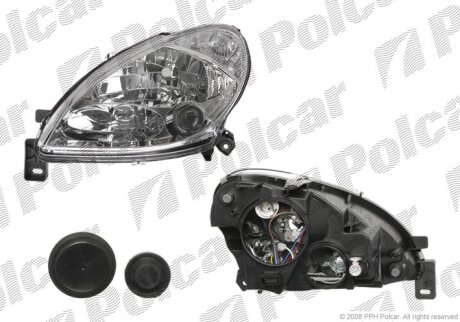 Фара основная левая и правая, комплект Polcar 232809-E