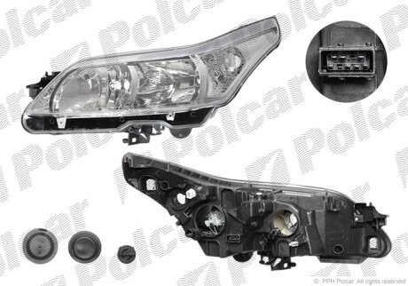 Фара основная левая и правая, комплект Polcar 2329092E