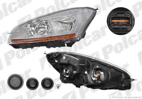 Фара основная левая Polcar 233109-E