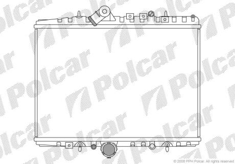 Радиатор охлаждения двигателя Polcar 233208-5