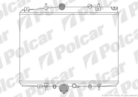 Радиатор охлаждения двигателя Polcar 233208-7