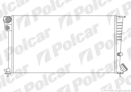 Радиатор охлаждения двигателя Polcar 235008-3