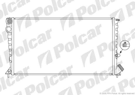 Радиатор охлаждения двигателя Polcar 235008-6