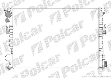 Радиатор охлаждения двигателя Polcar 238008-2