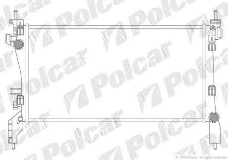 Радиатор охлаждения двигателя Polcar 239108-2