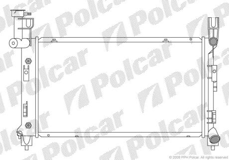 Радиатор охлаждения двигателя Polcar 240008-4