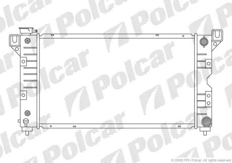 Радиатор охлаждения двигателя Polcar 240108-2
