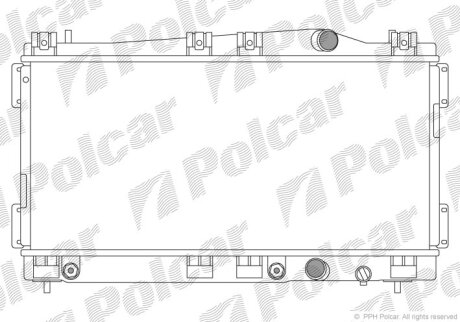 Радиатор охлаждения двигателя Polcar 240208-2