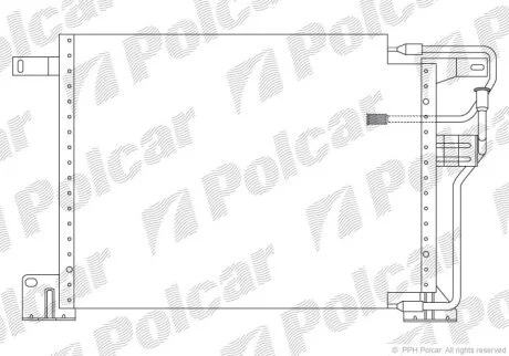 Радиатор кондиционера (Конденсатор) Polcar 2405K8B3