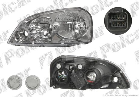 Фара основная левая Polcar 250609-E