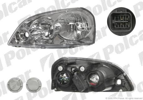 Фара основная правая Polcar 250610-E
