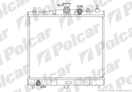 Радиатор охлаждения двигателя Polcar 2707084K