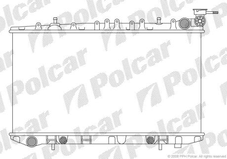 Радиатор охлаждения двигателя Polcar 272808-0