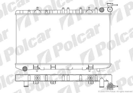 Радиатор охлаждения двигателя Polcar 2728081K