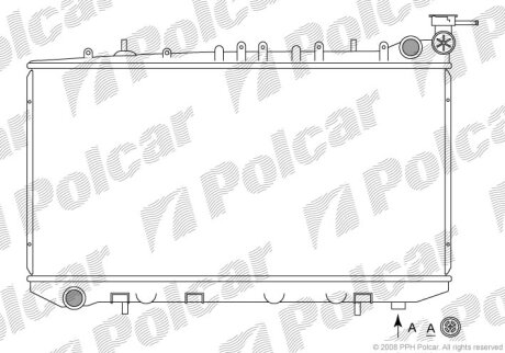 Радиатор охлаждения двигателя Polcar 272908-2