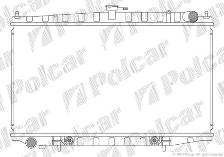 Радиатор охлаждения двигателя Polcar 274208-1
