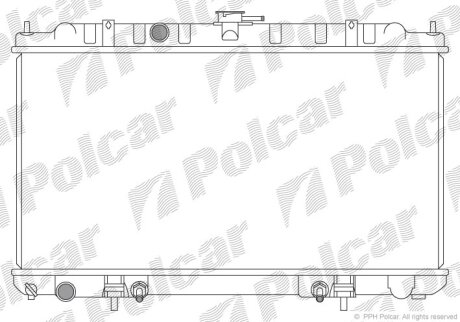 Радиатор охлаждения двигателя Polcar 275508-7