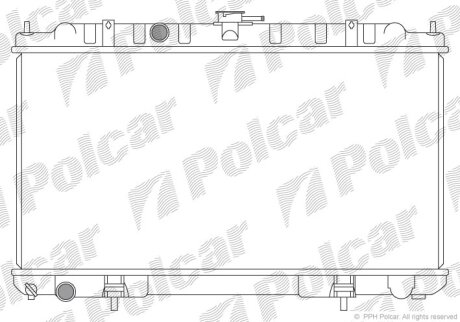 Радиатор охлаждения двигателя Polcar 275508-9