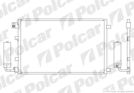 Радиатор кондиционера Polcar 2759K8C4S