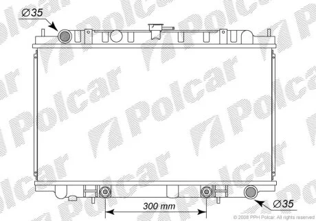 Радиатор охлаждения двигателя Polcar 276108-2