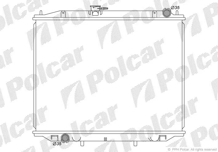 Радиатор охлаждения двигателя Polcar 2770084K (фото 1)