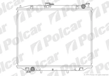 Радиатор охлаждения двигателя Polcar 2770084K