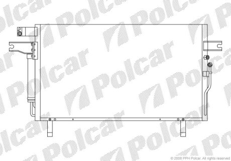 Радиатор кондиционера (Конденсатор) Polcar 2781K8C3