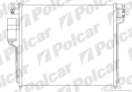 Радиатор кондиционера Polcar 2783K8C1