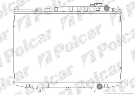 Радиатор охлаждения двигателя Polcar 279608-1