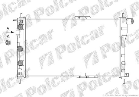 Радиатор охлаждения двигателя Polcar 291008A2