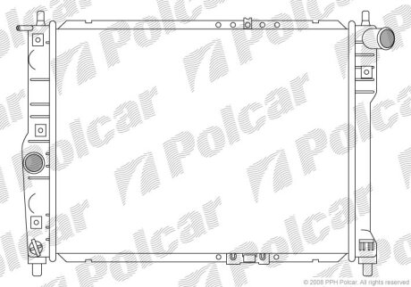 Радиатор охлаждения двигателя Polcar 291208-1