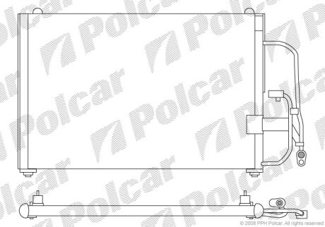 Радиатор кондиционера (Конденсатор) Polcar 2912K8C1