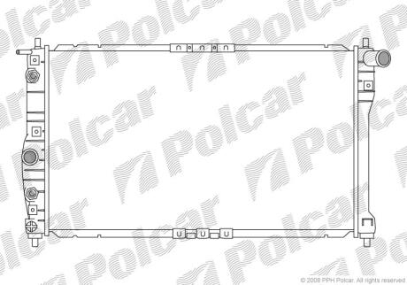 Радиатор охлаждения двигателя Polcar 292308-2