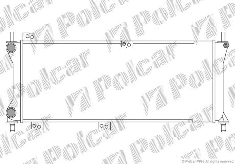 Радиатор охлаждения двигателя Polcar 300408-3