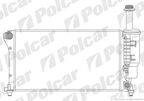 Радиатор охлаждения двигателя Polcar 300408-5