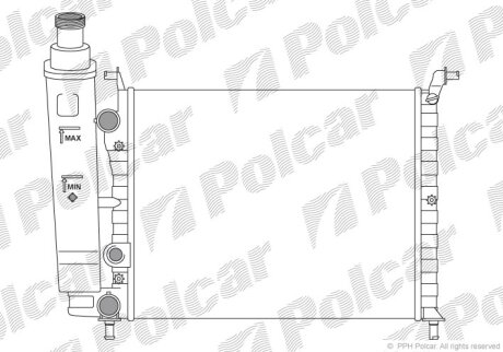 Радиатор охлаждения двигателя Polcar 300508-1