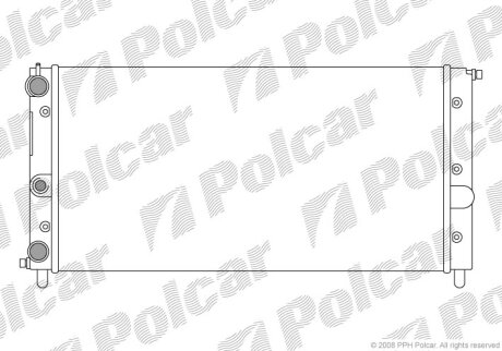 Радиатор охлаждения двигателя Polcar 301408-1