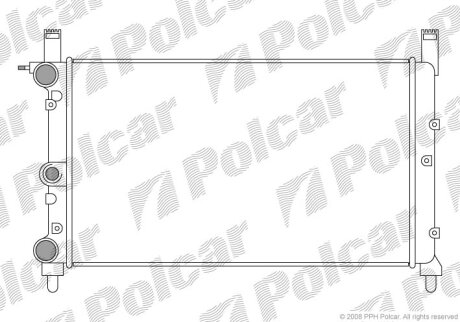 Радиатор охлаждения двигателя Polcar 301608-1